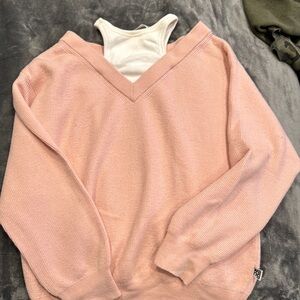 Alexander Wang Pink V-Neck Sweater